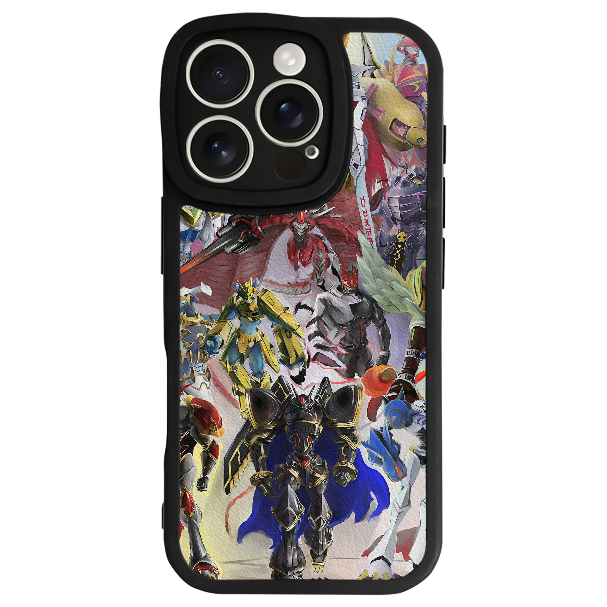 （画像用） Digimon デジタルモンスター/デジモン 【iPhone 16シリーズ対応】シリコンスマホケース（レザー調） 材質：シリコン